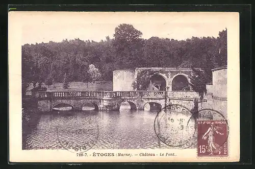 AK Étoges, Chateau, le Pont