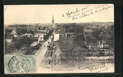 AK Mourmelon-le-Grand, La Ville vue à vol d`oiseau