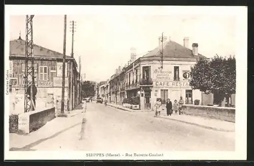 AK Suippes, Rue Buirette-Gaulard