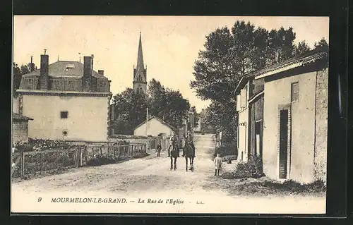 AK Mourmelon-le-Grand, la Rue de l'Eglise