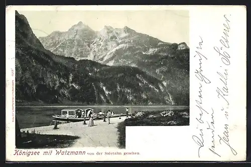 AK Königsee, Teilansicht mit Watzmann