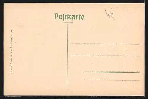 AK Chemnitz, Körnerplatz mit Marcuskirche und Körnerdenkmal