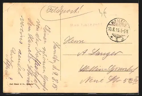 AK Hameln, Weserbrücke mit Lachsfang