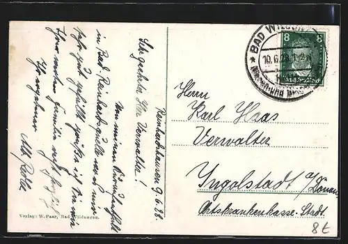 AK Bad Reinhardsquelle, Gesamtansicht mit Hinterland