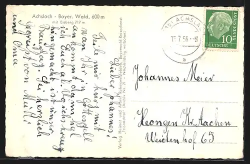 AK Achslach, Totalansicht des Ortes