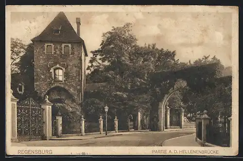 AK Regensburg, Partie a.d. Hellenenbrücke