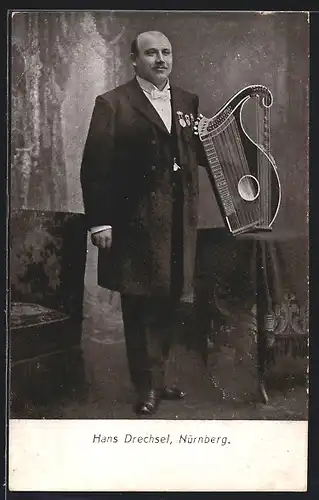 AK Nürnberg, Hans Drechsel mit Zupfinstrument