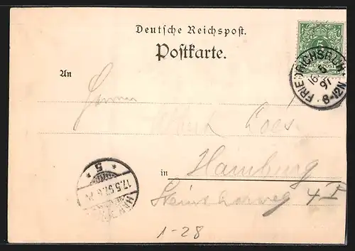 Künstler-AK Fürst von Bismarck in Uniform und mit Pickelhaube