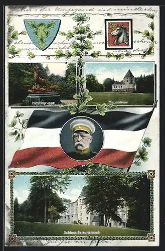 AK Schloss Friedrichsruh, Portrait von Bismarck