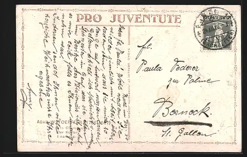 AK Pro Juventute, Der Köhler von Adam-W. Toepffer 1766-1847