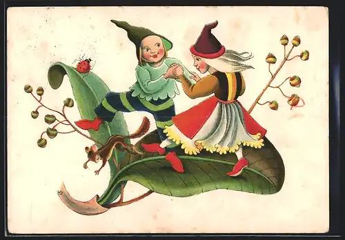 Künstler-AK Tanz von Hedwig Spörri-Dolder, Pro Juventute