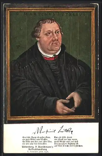 Künstler-AK Bildnis Martin Luther