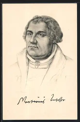 Künstler-AK Portrait von Martin Luther