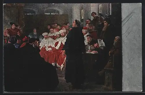 AK Martin Luther, Wartburg, Reformationszimmer