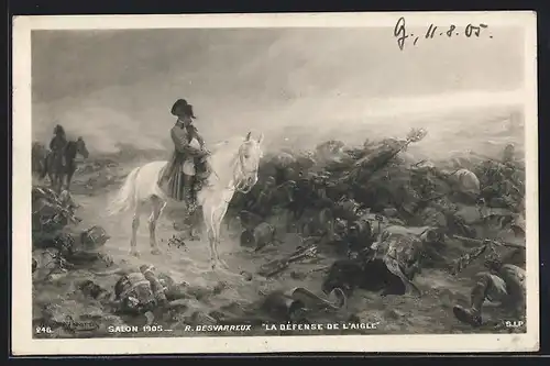 Künstler-AK Salon 1905, R. Desvarreux, La Défense de l`Aigle