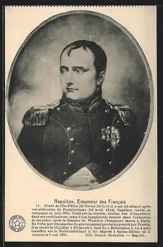 AK Napoleon in Uniform, Empereur des Francais