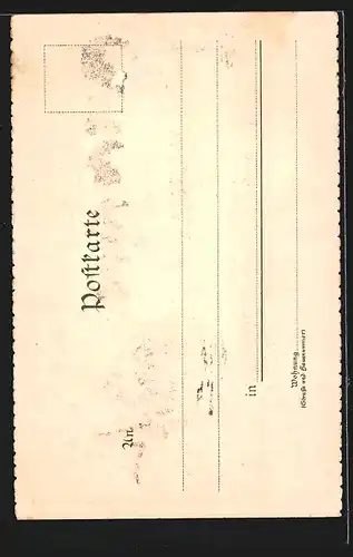 Künstler-AK Liebespaar sitzt am Kamin, Gedicht