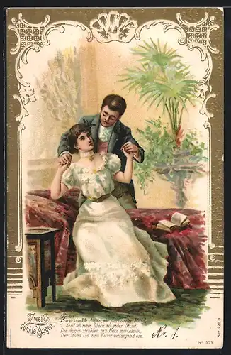 AK Junges Paar in trauter Zweisamkeit, Mei