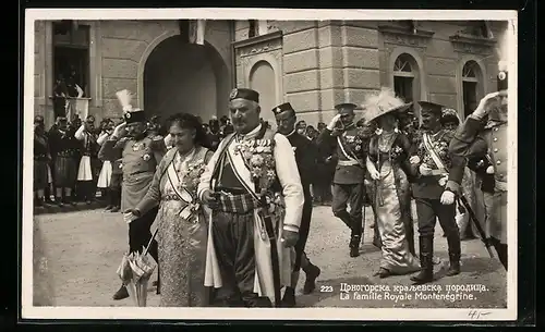 AK La famille Royale Monténégrine, Die Königsfamilie von Montenegro