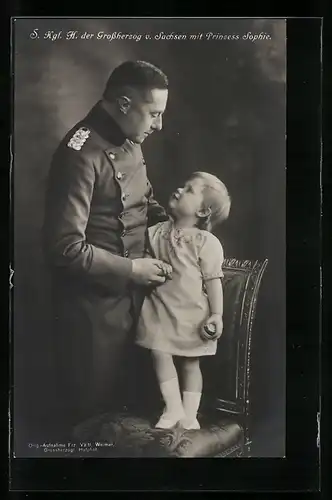 AK S. Kgl. H. der Grossherzog von Sachsen-Weimar-Eisenach mit Prinzessin Sophie