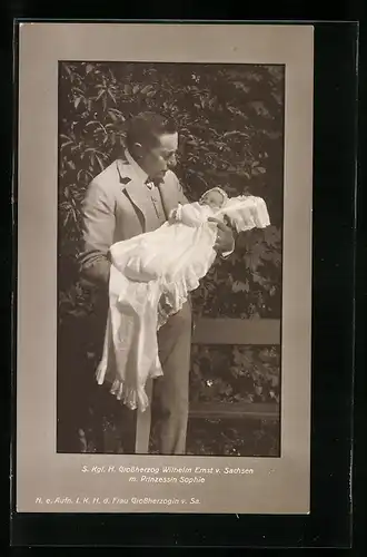 AK Grossherzog Wilhelm Ernst von Sachsen mit Prinzessin Sophie