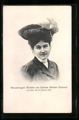 AK Grossherzogin Karoline von Sachsen-Weimar-Eisenach