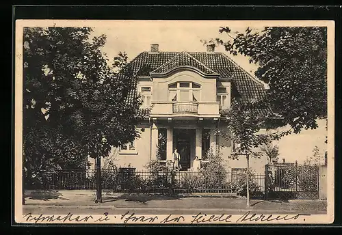 AK Bad Oeynhausen, Hotel Haus Ahrens, Goethestrasse 1, Gartenansicht