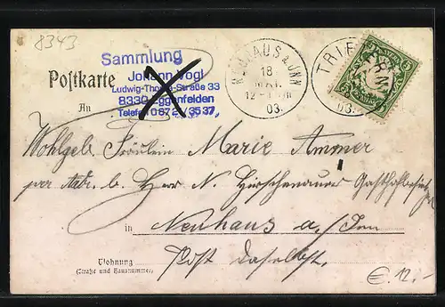 AK Triftern, Ortsansicht mit Fernblick aus der Vogelschau