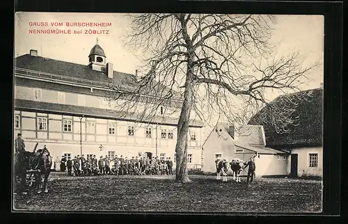 AK Nennigmühle bei Zöblitz, Burschenheim Nennigmühle