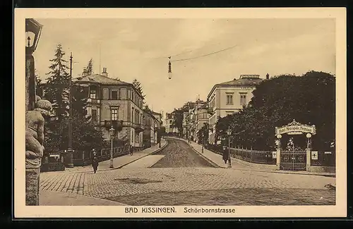 AK Bad Kissingen, Hotel-Pension Metropole, Schönbornstrasse