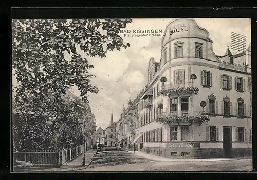 AK Bad Kissingen, Hotel Büdel, Prinzregentenstrasse