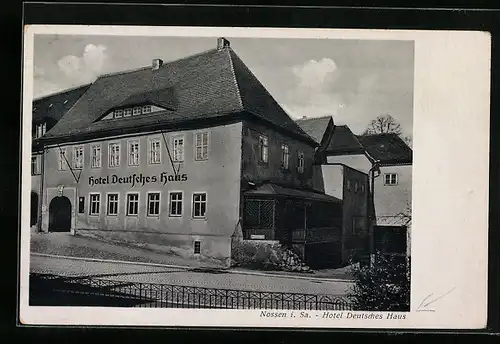 AK Nossen i. Sa., Hotel deutsches Haus