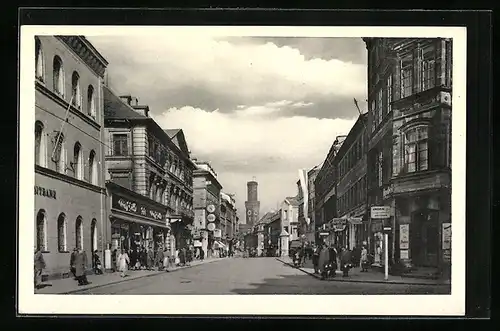 AK Fürth i. B., Blick in die Schwabacher Strasse