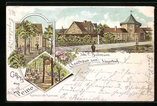 Lithographie Peine, Gasthaus zum Jägerhof