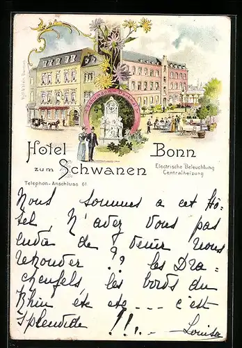 Lithographie Bonn, Hotel zum Schwanen