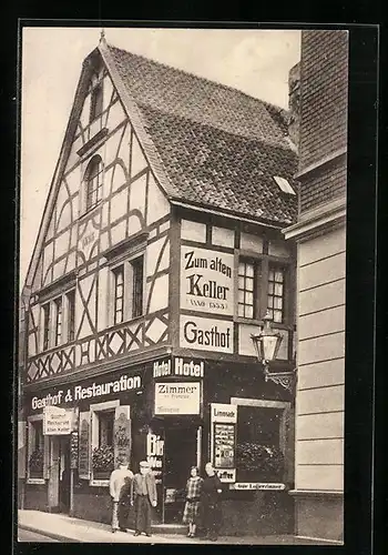 AK Bonn /Rhein, Gasthof zum alten Keller in der Rheingasse 6