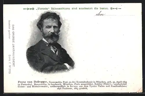 AK Franz von Defregger, Genremaler, Prof. an der Kunstakademie München
