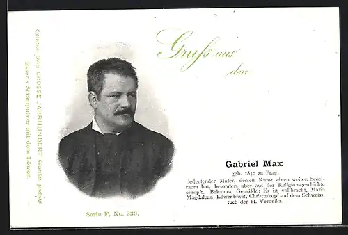 AK Portrait des Malers Gabriel Max