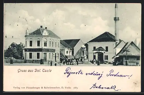 AK Dol. Tuzla, Ladengeschäft und Moschee