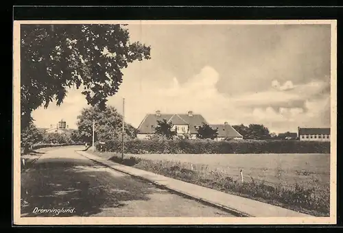 AK Dronninglund, auf der Wiese vor der Ortschaft