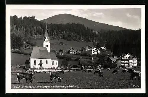 AK Wald im Pinzgau, an der Kirche und Blick gegen Feichtenberg