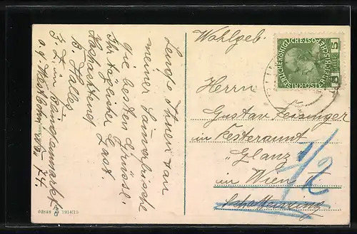 AK Graz, Brunnen auf dem Bismarckplatz