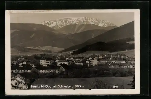 AK Ternitz, Generalansicht mit Blick zum Schneeberg
