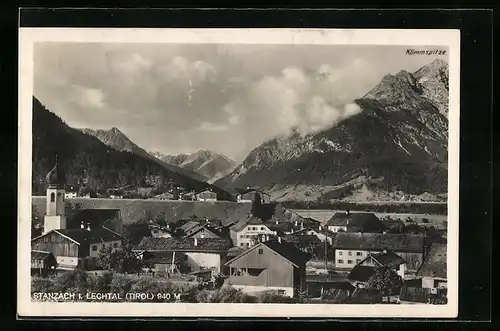 AK Stanzach i. Lechtal, Teilansicht mit Gasthof zur Post