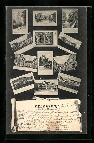 AK Feldkirch, Verschiedene Ansichten des Ortes