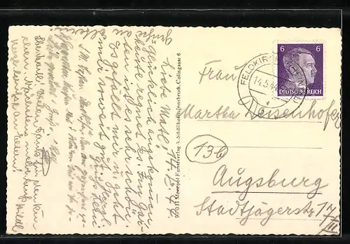 AK Feldkirch, Reichsfinanzschule mit Volkshalle und Schattenburg