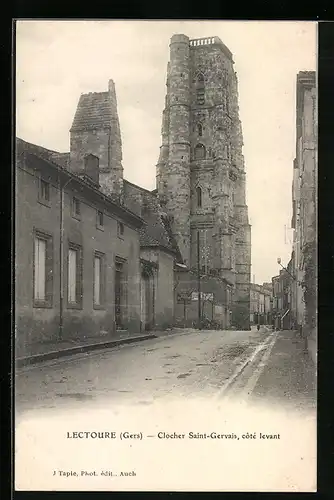 AK Lectoure, Clocher Saint-Gervais, cote levant