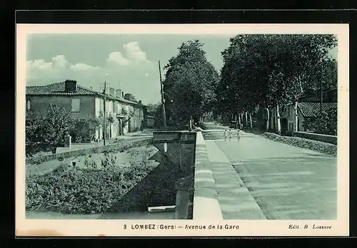 AK Lombez, Avenue de la Gare, enfants