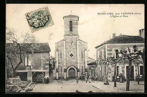 AK Beaucaire, pres Valence, L`Eglise et Place