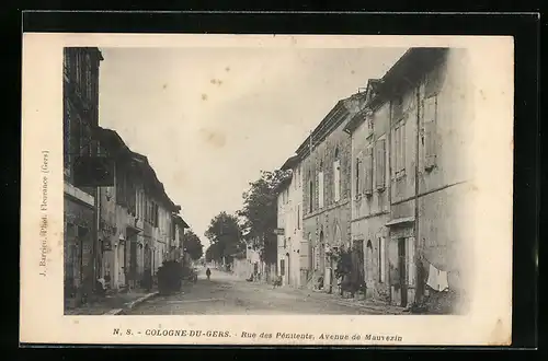 AK Cologne-du-Gers, Rue des Penitents, Avenue de Mauvezin